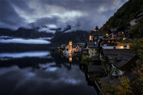 Stilte boven het meer van Hallstatt