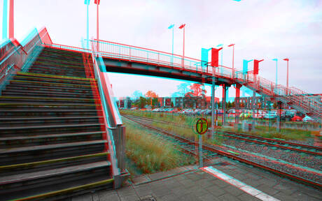 Loopbrug Train-station KLEVE Germany 3D