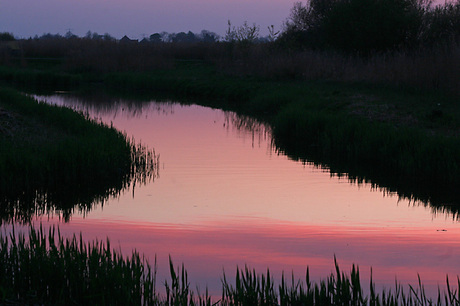 zonsondergang zaanse polder