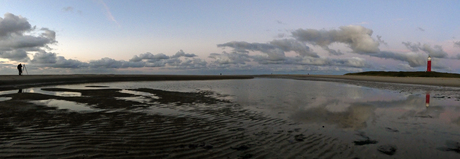 Texel bij zonsondergang