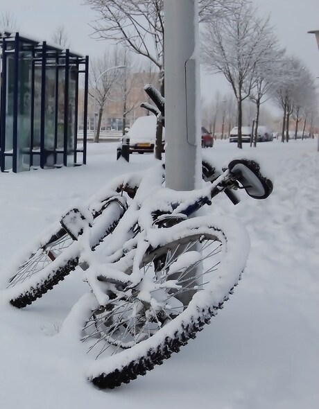 Winterse fiets