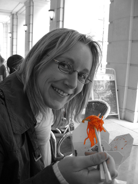 (red) noodles in a box