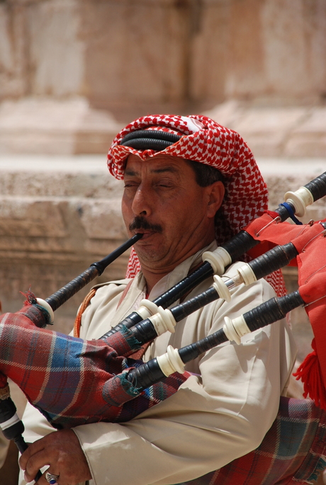 Doedelzak in Jerash