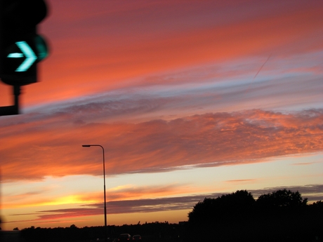 verkeerslicht wijst de weg