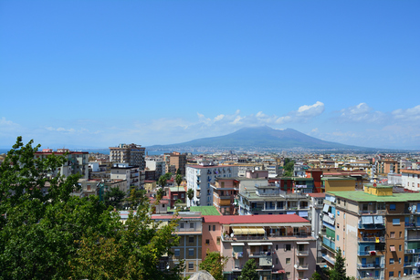 Uitzicht op Vesuvius en Stabia