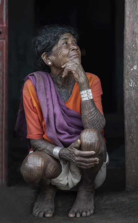 Baiga vrouw in centraal India