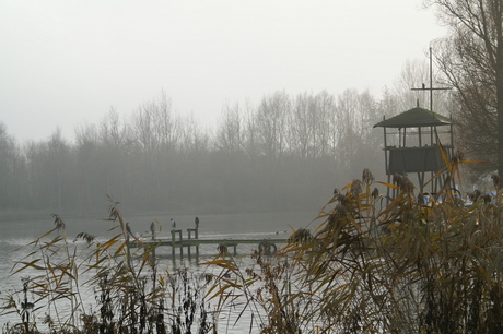 Mistig aan de Gaasperplas