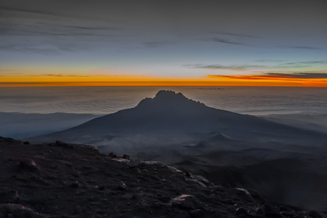 Ochtendlicht op de Kilimanjaro