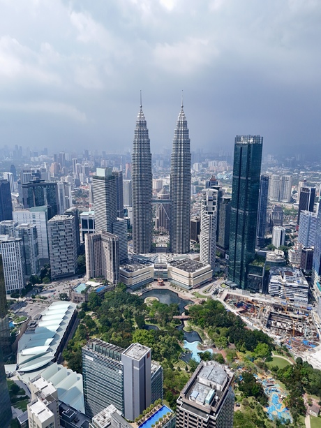 Aerial Petronas Twin Towers