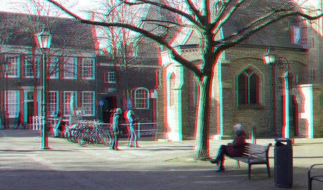 Delft in anaglyph stereo
