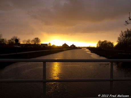 De laatste zonnestralen van de dag