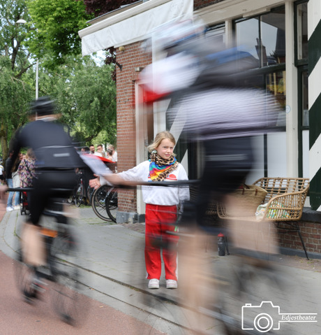 High five tijdens Elfstedentocht