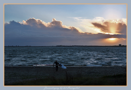 Zonsondergang.