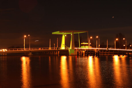 Brug, nacht, haarlem