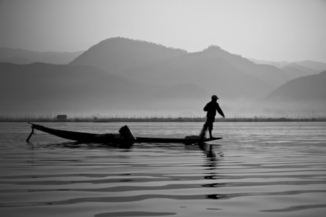Fisherman on Lake Inle