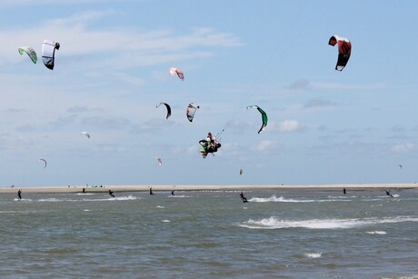 Actie op het slufterstrand