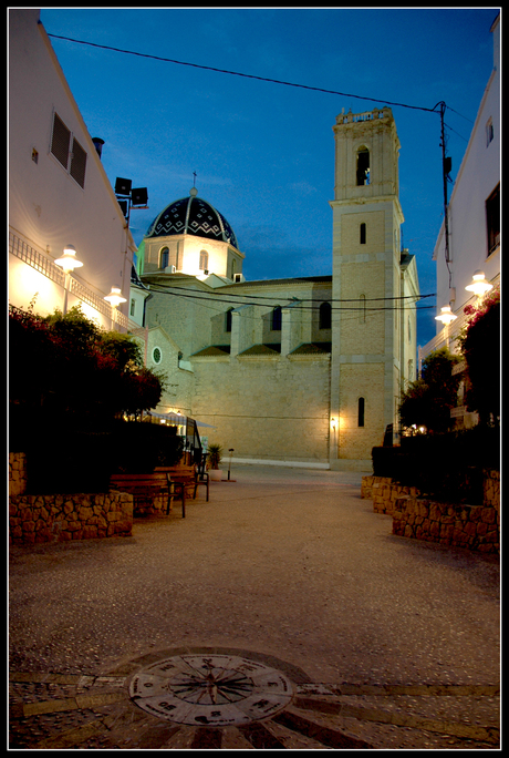 Church at dusk.