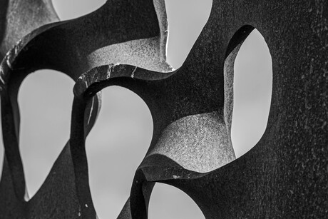 Cortenstaal in zwart wit