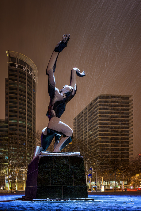 Zadkine in de sneeuw