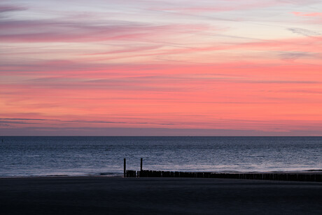 Zonsondergang in Zoutelande (Zeeland)