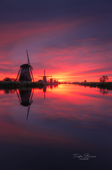 Vuurwerk bij Kinderdijk 