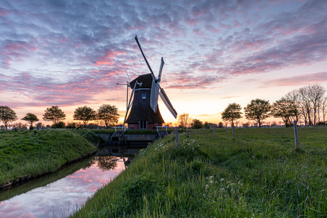 Krimstermolen zonsondergang