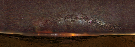 Melkweg boven de Waddenzee