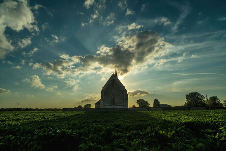 Church in Normandy Field