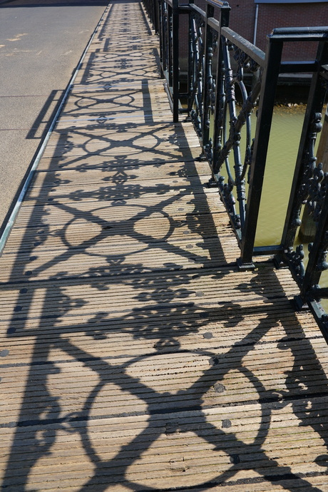 Schaduw op de brug