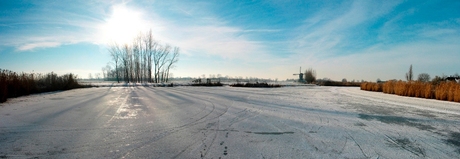 Winterlandschap nabij Giessenburg