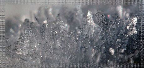 Macro sneeuwkristallen