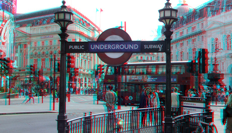 Piccadilly Circus LONDON 3D anaglyph