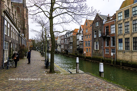 Huizen aan het water in Dordrecht
