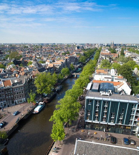 Bird's eyeview of Amsterdam