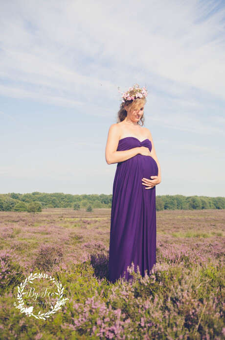 Zwangerschapshoot op de hei
