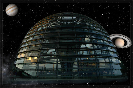 Reichstag bij nacht