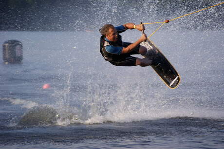 Jumping Wakeboarder