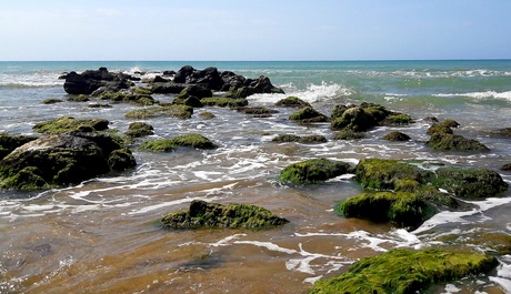 Rocks and water