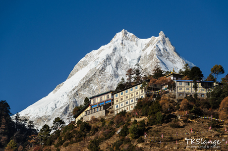 Manaslu en Ribung Gompa