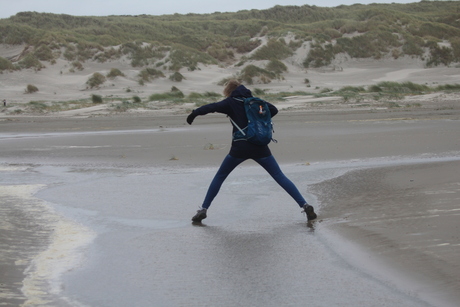 Klunen op het strand