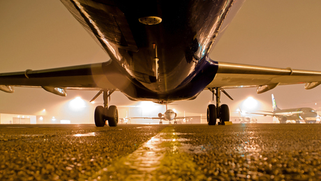 Plane at night