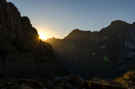 Sunrise Behind The Mountain