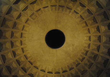 Plafond van het Pantheon in Rome