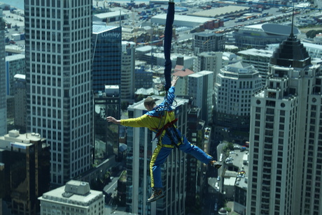 zweven boven de stad