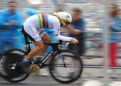 Fabian Cancellara op snelheid