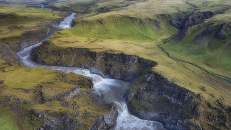 Downhill river Iceland