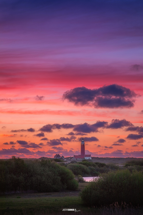 Mooie kleuren na zonsondergang.