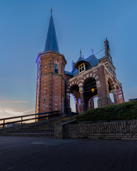 Zonsondrgang waterpoort vanaf de stoep