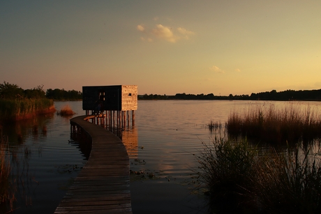 Zonsondergang.