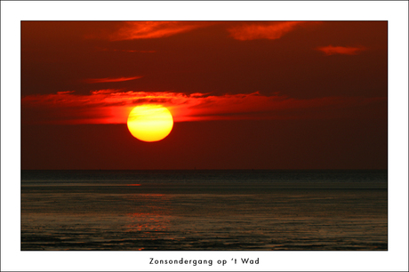 Zonsondergang op 't Wad